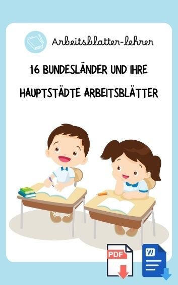 16 Bundesländer Und Ihre Hauptstädte Arbeitsblätter