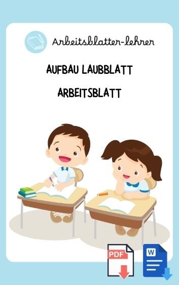 Aufbau Laubblatt Arbeitsblatt