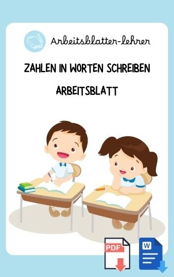 Zahlen In Worten Schreiben Arbeitsblatt